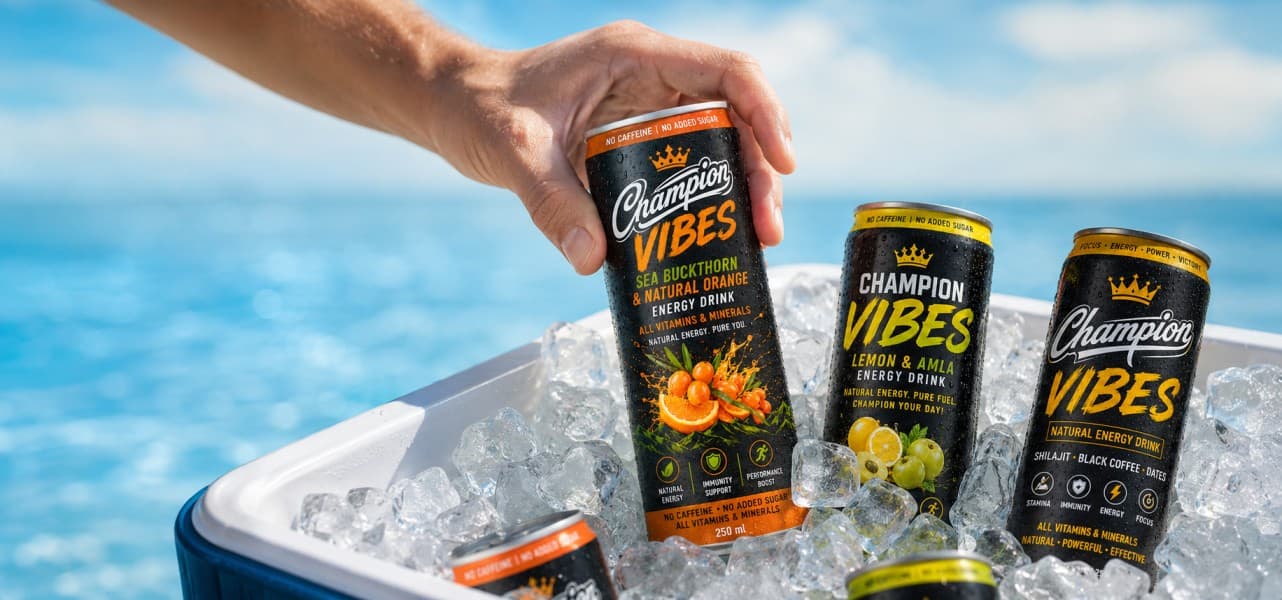 Refreshing Indushine cans in ice